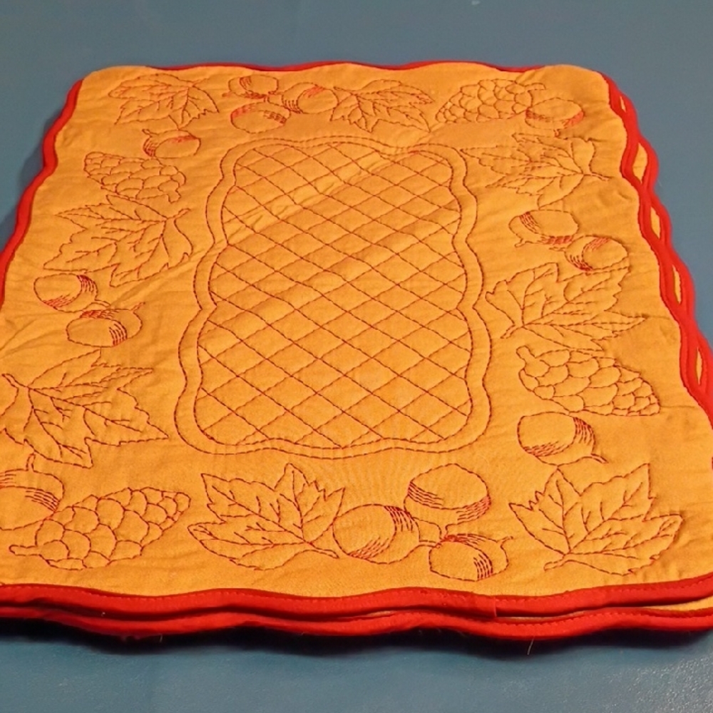 Better Homes And Gardens Red Embroidered Table Mat